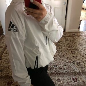 Adidas white windbreaker/jacket.